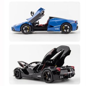 Метален автомобил Ferrari LaFerrari Aperta, Die-Cast модел, 1:22, Син, Без опаковка