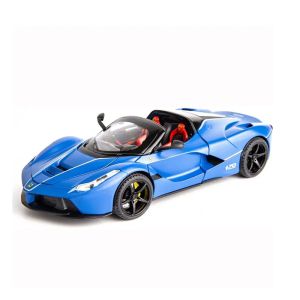 Метален автомобил Ferrari LaFerrari Aperta, Die-Cast модел, 1:22, Син, Без опаковка
