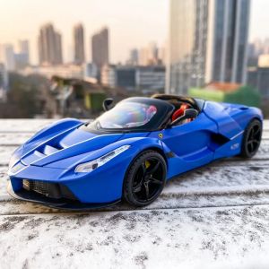 Метален автомобил Ferrari LaFerrari Aperta, Die-Cast модел, 1:22, Син, Без опаковка