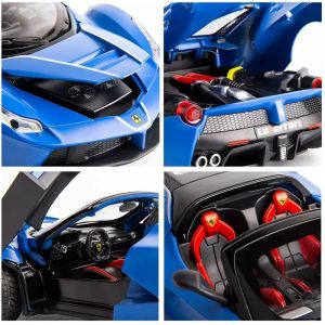 Метален автомобил Ferrari LaFerrari Aperta, Die-Cast модел, 1:22, Син, Без опаковка