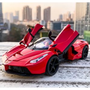 Метален автомобил Ferrari LaFerrari Aperta, Die-Cast модел, 1:22, Червен, Без опаковка