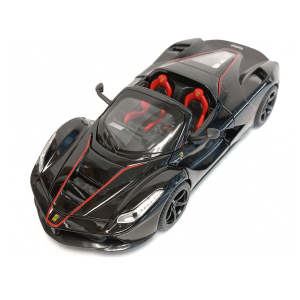 Метален автомобил Ferrari LaFerrari Aperta, Die-Cast модел, 1:22, Черен, Без опаковка