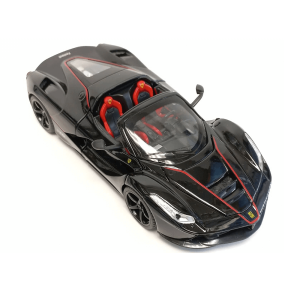 Метален автомобил Ferrari LaFerrari Aperta, Die-Cast модел, 1:22, Черен, Без опаковка