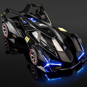 Метален автомобил Lamborghini V12 Vision GT, Die-Cast модел, 1:24, Черен, Без опаковка