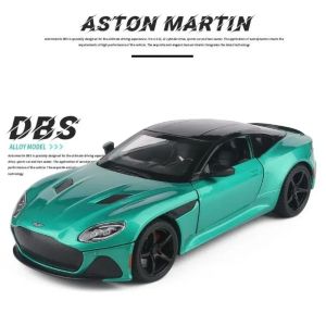 Метален автомобил Aston Martin DBS Superleggera, Die-Cast модел, 1:24, Зелен, Без опаковка
