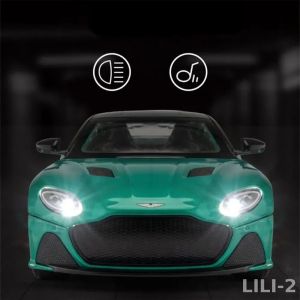 Метален автомобил Aston Martin DBS Superleggera, Die-Cast модел, 1:24, Зелен, Без опаковка
