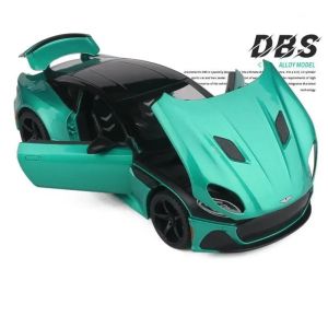 Метален автомобил Aston Martin DBS Superleggera, Die-Cast модел, 1:24, Зелен, Без опаковка