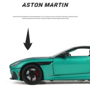 Метален автомобил Aston Martin DBS Superleggera, Die-Cast модел, 1:24, Зелен, Без опаковка