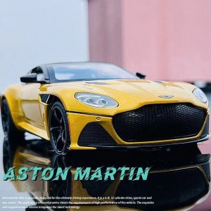 Метален автомобил Aston Martin DBS Superleggera, Die-Cast модел, 1:24, Жълт, Без опаковка