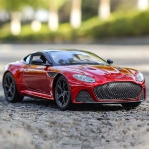 Метален автомобил Aston Martin DBS Superleggera, Die-Cast модел, 1:24, Червен, Без опаковка