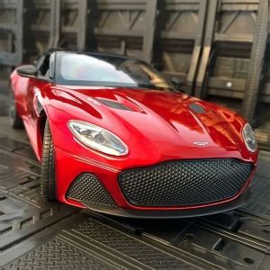 Метален автомобил Aston Martin DBS Superleggera, Die-Cast модел, 1:24, Червен, Без опаковка