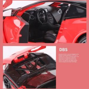 Метален автомобил Aston Martin DBS Superleggera, Die-Cast модел, 1:24, Червен, Без опаковка