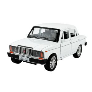 Метална кола Lada 2107, Мащаб 1:18, Бяла, Без опаковка