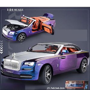 Метална кола Rolls-Royce Dawn Cabriolet 1:24, лилаво-син преливащ цвят