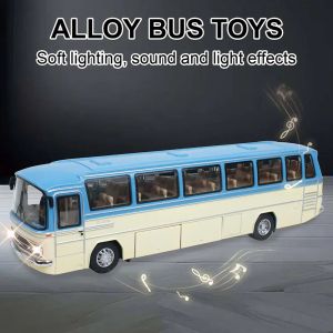 Метален автобус Mercedes-Benz O 302 1:24, синьо-кремав, Без опаковка