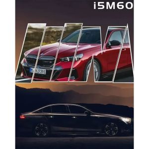 Метална кола BMW i5 M60 1:24, червена