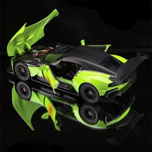 Метална кола Aston Martin Valkyrie AMR Pro 1:22, зелена