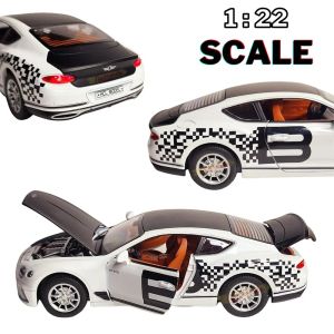 Метална кола Bentley Continental GT 1:22, бяла