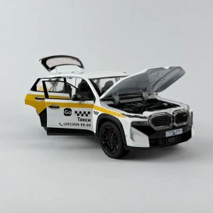 Метална кола BMW XM Taxi 1:24, Бяла, Без опаковка