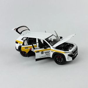 Метална кола BMW XM Taxi 1:24, Бяла, Без опаковка