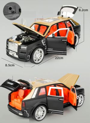 Метална кола Rolls-Royce Cullinan 1:24, Жълт