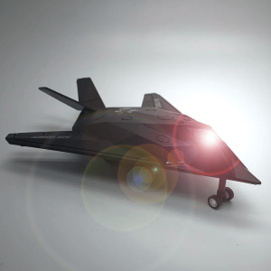 Метален самолет F-117 Nighthawk, Черен, Без опаковка
