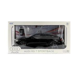 Метален автомобил Audi RS7 Sportback с ключ-дистанционно за светлини и звук, 1:18, черен