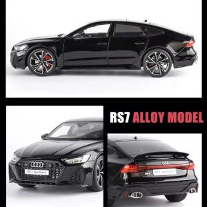 Метален автомобил Audi RS7 Sportback с ключ-дистанционно за светлини и звук, 1:18, черен