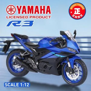Метален мотор Yamaha R3 1:12 – син модел с реалистична визия