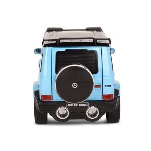 Метален джип G-Class 1:24 със звук, светлини, пушек и отварящи врати – син, Без опаковка