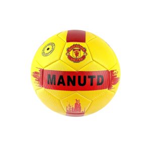 Футболна топка Manchester United – жълта с червени елементи