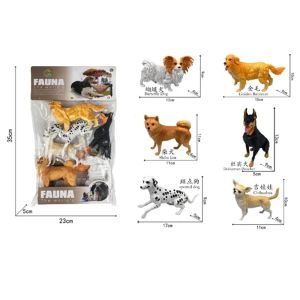 Комплект фигурки кучета FAUNA – 6 броя