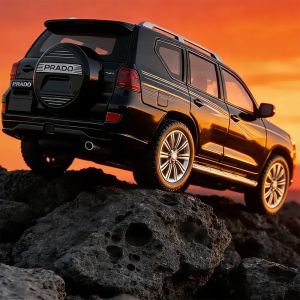 Метален джип Toyota Land Cruiser, 1:24, Черен, Без опаковка