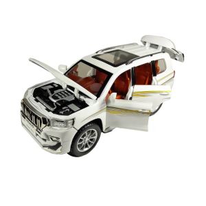 Метален джип Toyota Land Cruiser, 1:24, Бял, Без опаковка