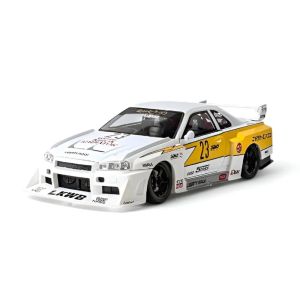 Метален автомобил Nissan Skyline GT-R R34, 1:24, Бял, Без опаковка