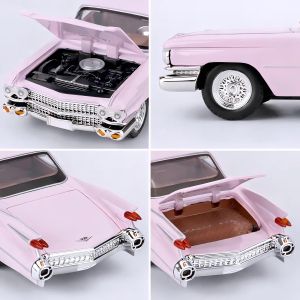 Метален автомобил Cadillac Eldorado 1959, 1:24, Звук и светлини, Отварящи се врати, Без индивидуална опаковка, Розов