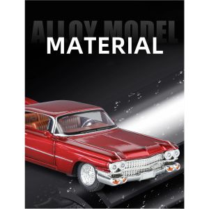 Метален автомобил Cadillac Eldorado 1959, 1:24, Червен, Без индивидуална опаковка
