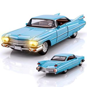 Метален автомобил Cadillac Eldorado 1959, 1:24, Син, Без индивидуална опаковка