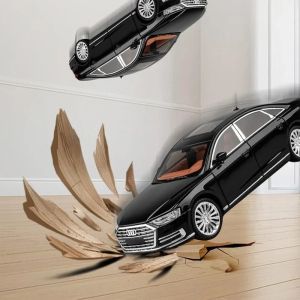 Метален автомобил Audi A8L, 1:24, Звук и светлини, Без индивидуална опаковка, Черен