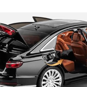 Метален автомобил Audi A8L, 1:24, Звук и светлини, Без индивидуална опаковка, Черен