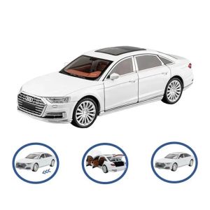 Колекционерски метален модел Audi A8L Luxury Edition, 1:24, Бял, Без индивидуална опаковка