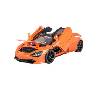 Метален автомобил McLaren 720S, 1:24, Звук и светлини, Оранжев, Без индивидуална опаковка