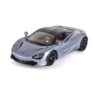 Метален автомобил McLaren 720S, 1:24, Звук и светлини, Сив, Без индивидуална опаковка
