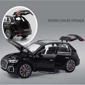 Метален автомобил Audi Q5, 1:24, Звук и светлини, Черен, Без индивидуална опаковка