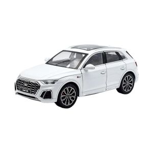 Метален автомобил Audi Q5, 1:24, Звук и светлини, Бял, Без индивидуална опаковка