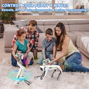 Интерактивно робот куче Smart Dog, RC, APP управление, Бяло