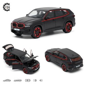 Метална кола BMW XM 1:24, Черна, Пушек, Светлини, Звук, Без индивидуална опаковка