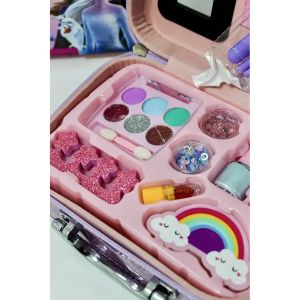 Детски комплект за грим Frozen в синьо куфарче, 14 части