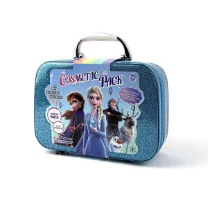 Детски комплект за грим Frozen в синьо куфарче, 14 части