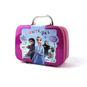Детски комплект за грим Frozen в куфарче, Циклама, 14 части